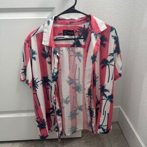 Original Use Palm Tree Short Sleeve Button Up Shirt
